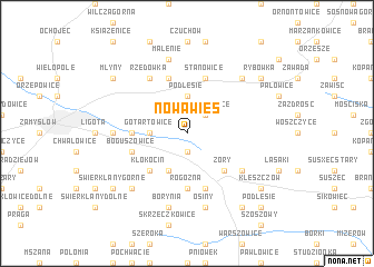 map of Nowa Wieś