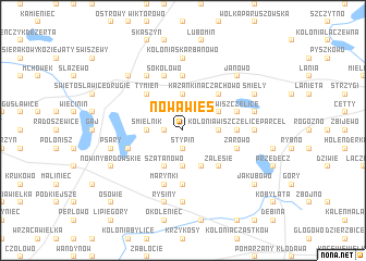 map of Nowa Wieś