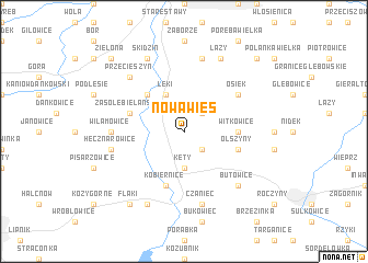 map of Nowa Wieś