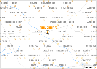 map of Nowa Wieś