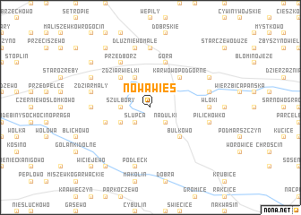 map of Nowa Wieś