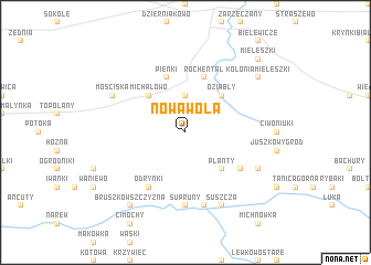 map of Nowa Wola