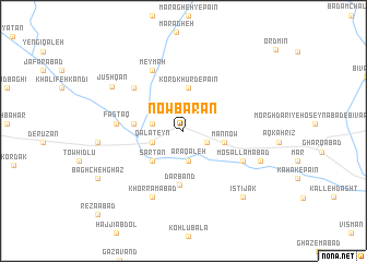 map of Nowbarān