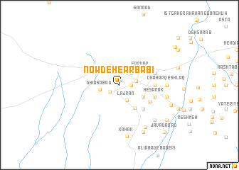 map of Nowdeh-e Arbābī