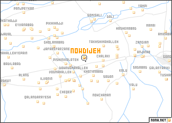 map of Nowdījeh