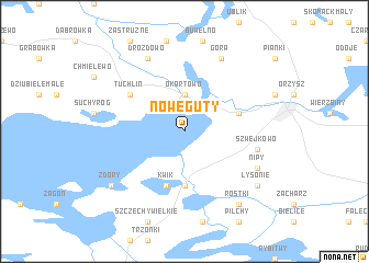 map of Nowe Guty