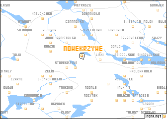 map of Nowe Krzywe