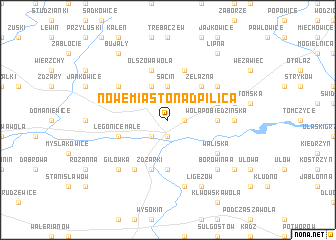 map of Nowe Miasto nad Pilicą