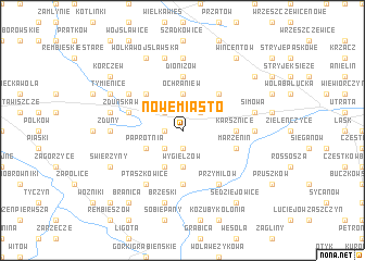 map of Nowe Miasto