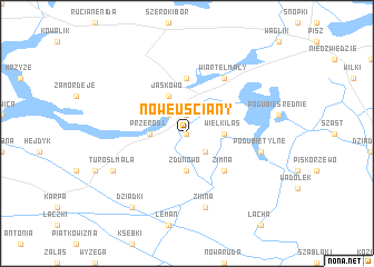 map of Nowe Uściany