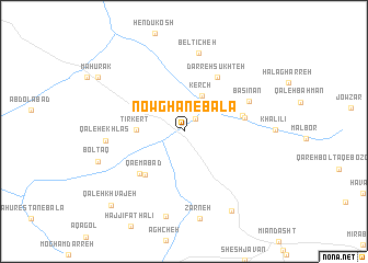 map of Nowghān-e Bālā