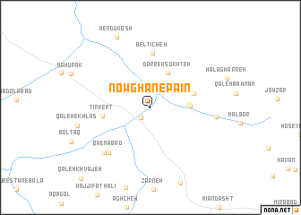 map of Nowghān-e Pā\