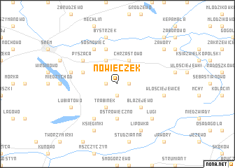 map of Nowieczek