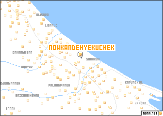 map of Nowkandeh-ye Kūchek