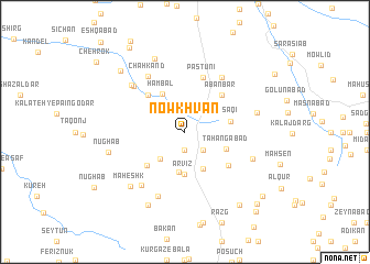 map of Now Khvān