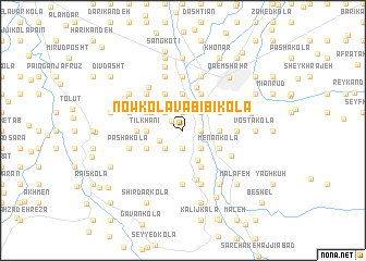 map of Now Kolā va Bībī Kolā