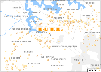 map of Nowlin Woods