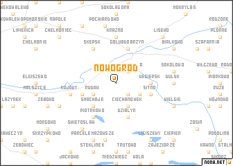 map of Nowogród