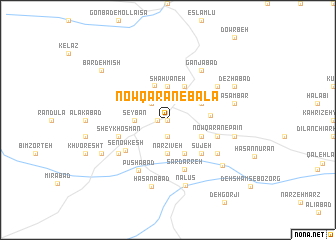 map of Nowqarān-e Bālā