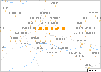 map of Nowqarān-e Pā\