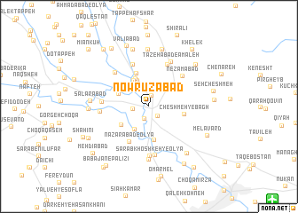map of Nowrūzābād