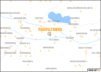 map of Nowrūzābād