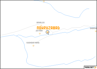 map of Nowrūzābād