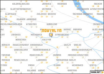 map of Nowy Młyn