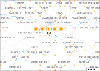 map of Noyant-et-Aconin