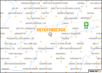 map of Noyers-Bocage