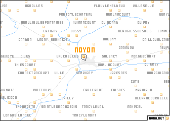 map of Noyon