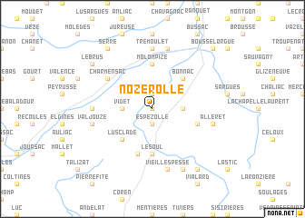 map of Nozerolle