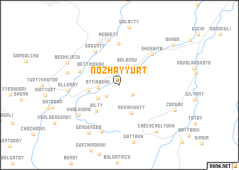 map of Nozhay-Yurt