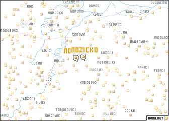 map of Nožičko