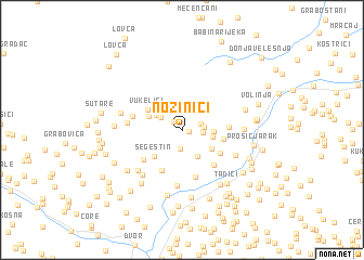 map of Nožinići