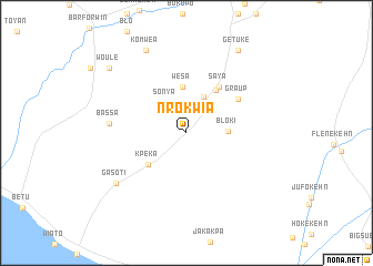 map of Nrokwia