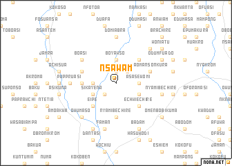 map of Nsawam