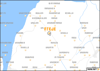 Nteje (Nigeria) map - nona.net