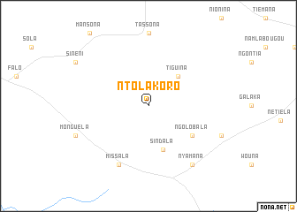 map of Ntolakoro