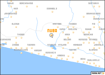 map of Nuba