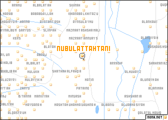 map of Nubul at Taḩtānī