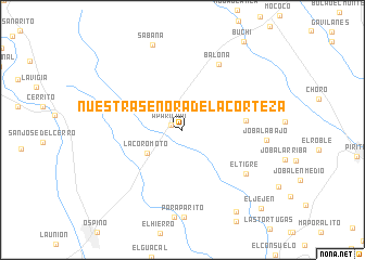 map of Nuestra Señora de la Corteza