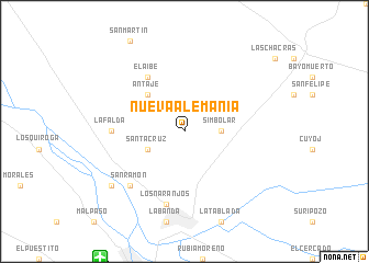 map of Nueva Alemania