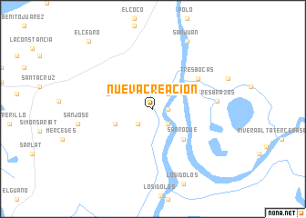 map of Nueva Creación