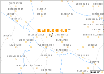 map of Nueva Granada