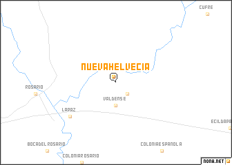 map of Nueva Helvecia