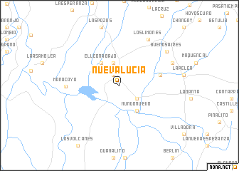 map of Nueva Lucía