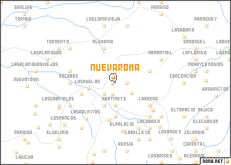 map of Nueva Roma