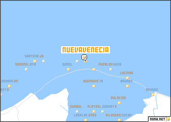 map of Nueva Venecia