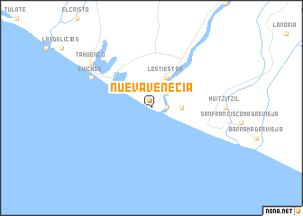 map of Nueva Venecia